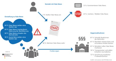 Infografik für Fake News Studie 01/19